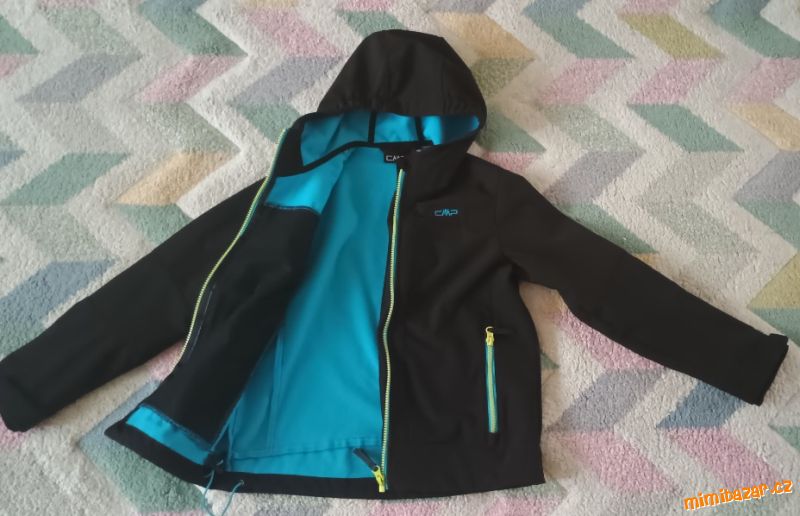 Zateplená černá softshellová bunda CMP vel.140