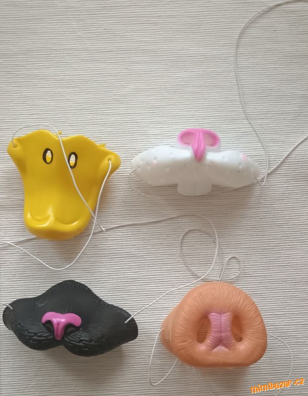 Sada karnevalových masek na obličej zvířátka