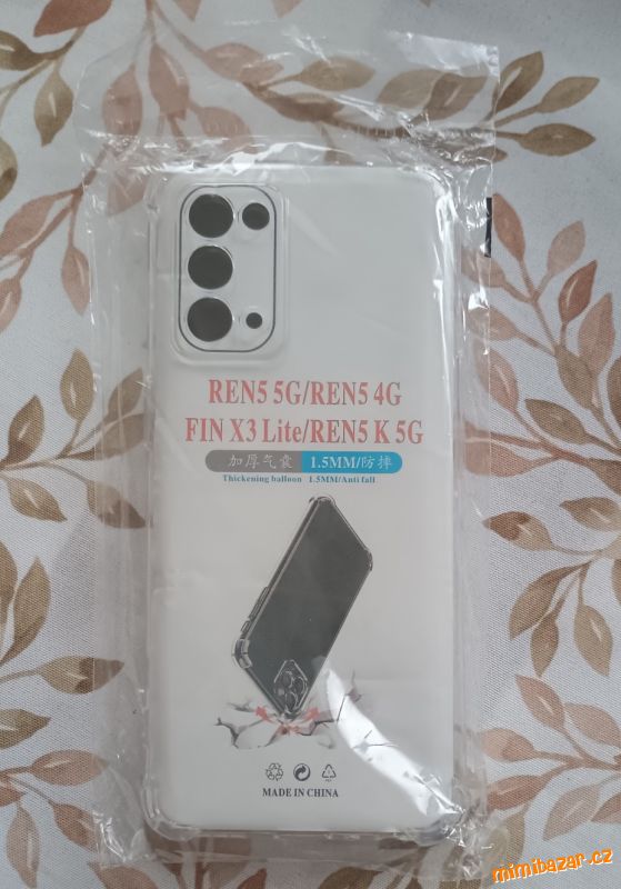 průhledný obal na mobil Oppo Reno 5 5G