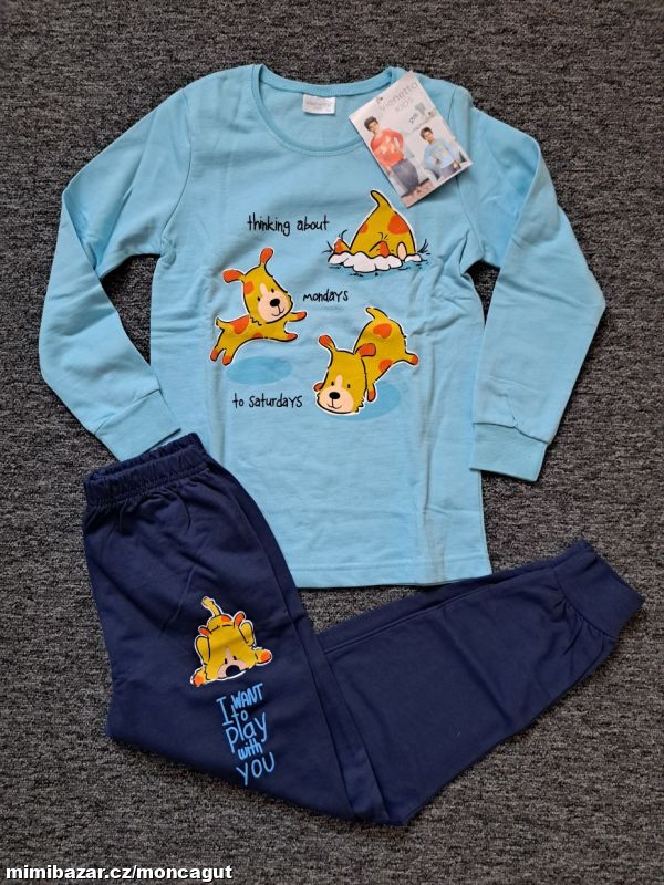 Pyžamo chlapecké ŠTĚNĚ teplé