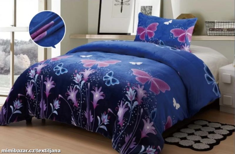 MIKROFLANELOVÉ POVLEČENÍ - motýl - motýlci