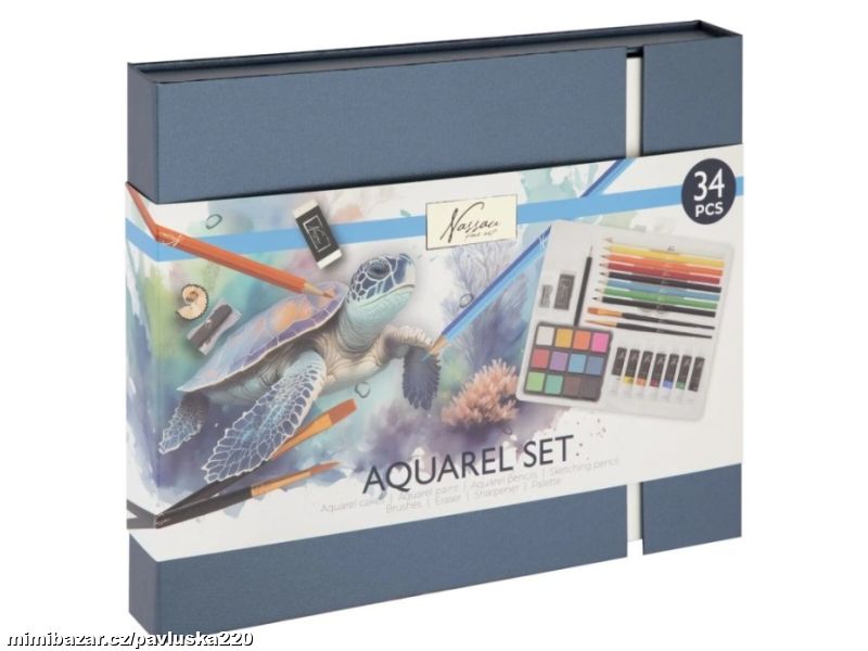 Akvarelový set 34 ks, dárkové balení