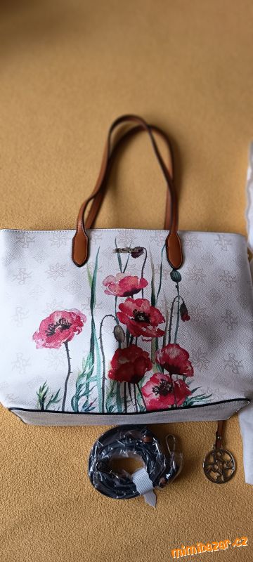 Krásná nenošená kabelka Rieker vlčí máky, velká