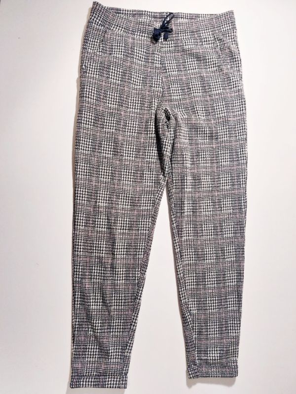 Kostkované pohodlné kalhoty, tepláky