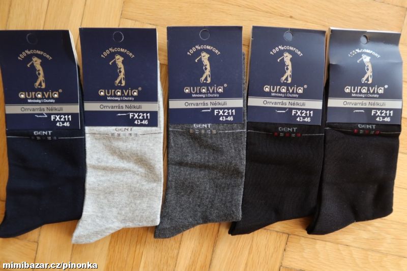 Pánské ponožky vel.43-46, 5 párů
