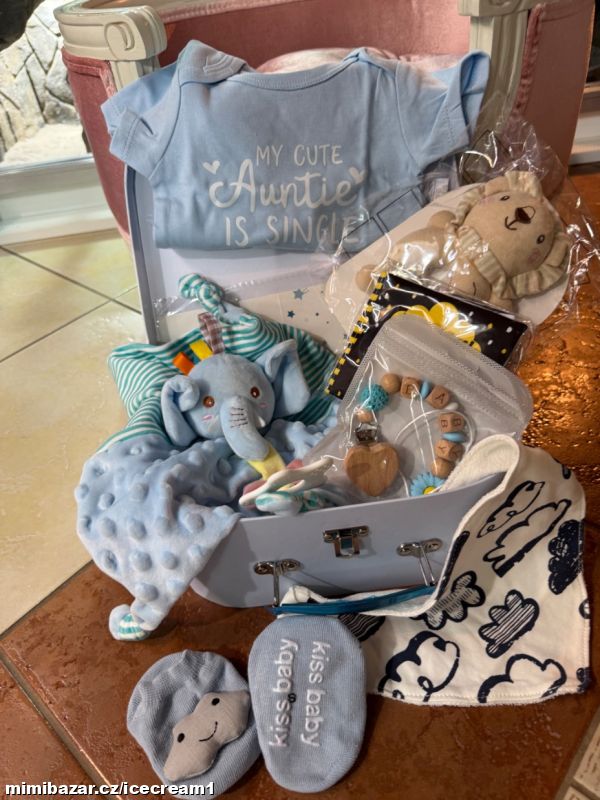 Luxusní dárková sada pro mimi chlapečka v kufříku