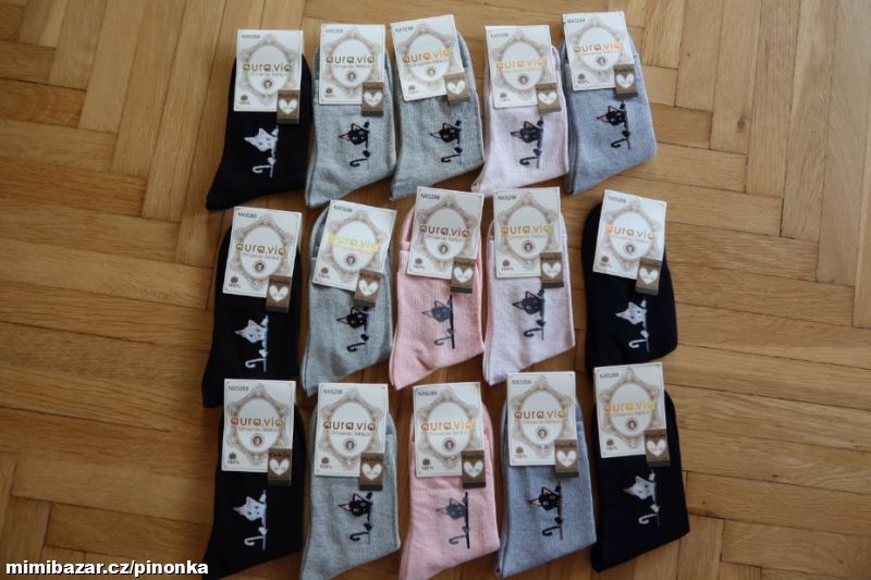 Dámské ponožky vel. 35-38, 5 párů