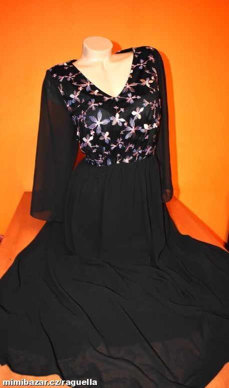 PŘEKRÁSNÉÉÉ LUXUSNÍ NOVÉ DL.SPOLEČENSKÉ ŠATY 44-46