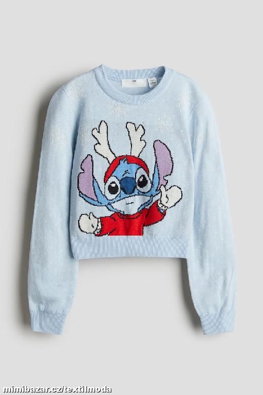 SVETR VÁNOČNÍ Lilo & Stitch svetřík H&M V.12-14 L.