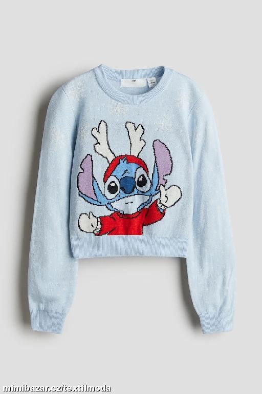 SVETR VÁNOČNÍ Lilo & Stitch svetřík H&M V.12-14 L.