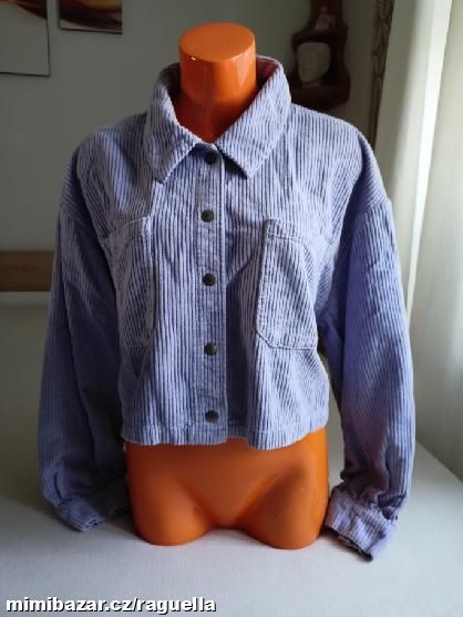 PŘEKRÁSNÁÁ LUXUSNÍ NOVÁ CROPPED KOŠIL.BUNDA XL