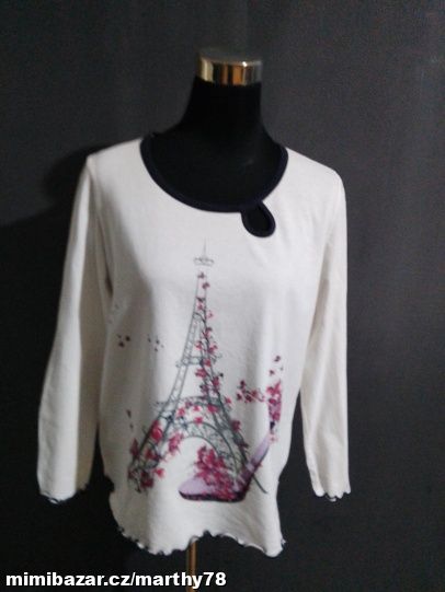 VÝPRODEJ : DÁMSKÝ VRCHNÍ PYŽAMOVÝ DÍL, VEL.M