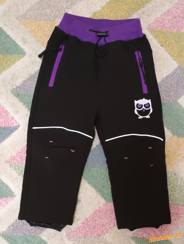 Krásné zateplené zimní softshellové kalhoty