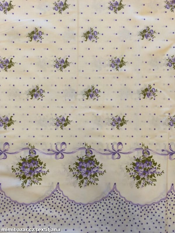 Metráž- plátno - látka š.142 cm - retro potisk