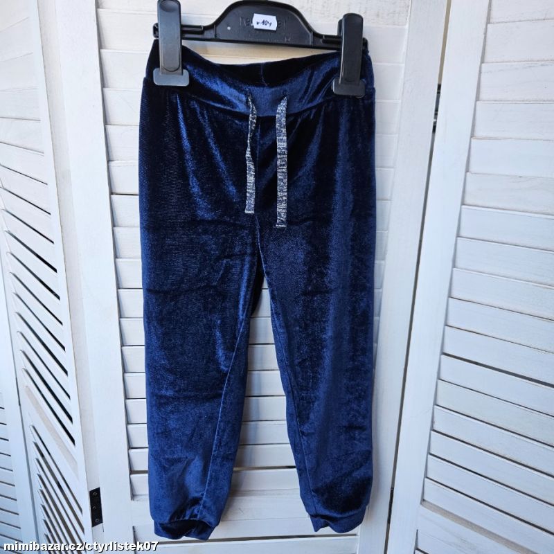 dívčí tepláky kalhoty 4 roky velur 71026