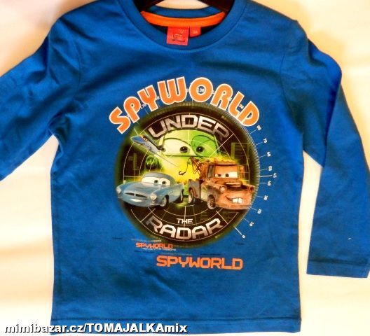TRIČKO S DLOUHÝM RUKÁVEM CARS 98-128