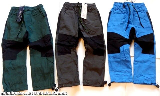 Kvalitní Oteplené šusťáky kalhoty oteplovaky fleec