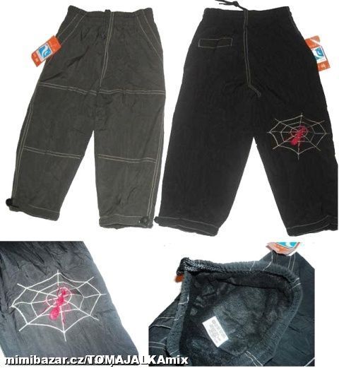 Oteplené šusťáky kalhoty zateplené SPIDER 92-128