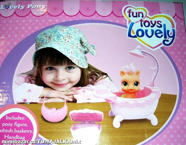 Pony ponik konik novorozenec sada -RŮŽOVÝ A ŽLUTÝ