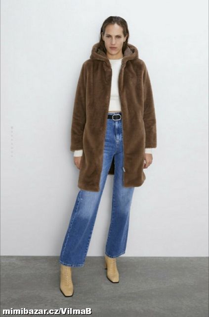 Kabát ZARA z umělé kožešiny vel. XXL/46-48