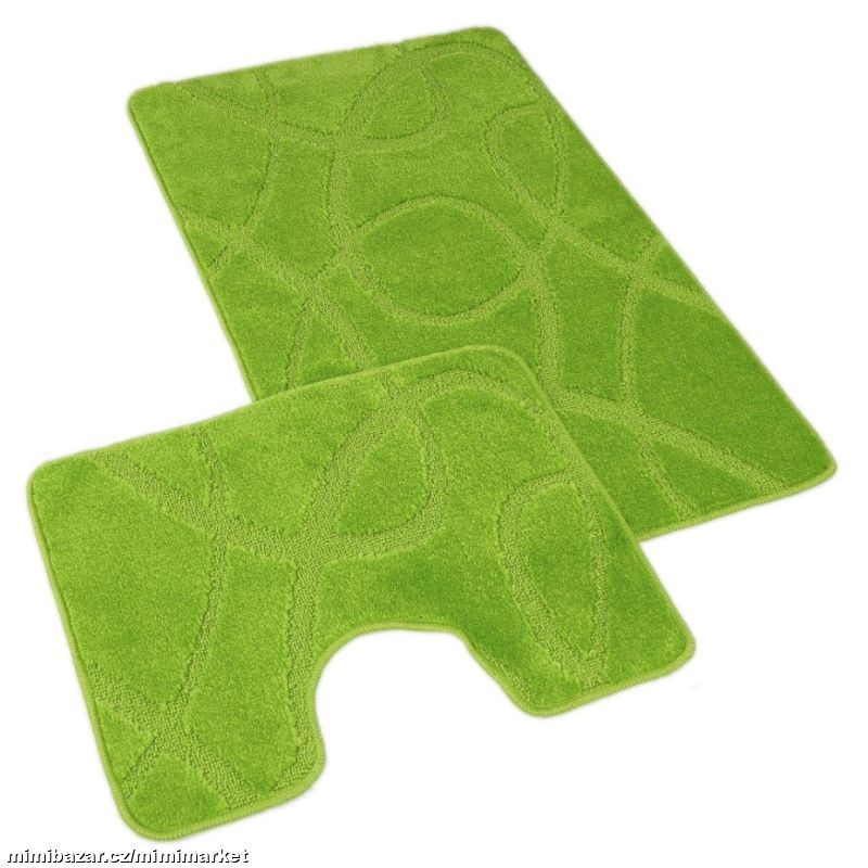 Koupelnová a WC předložka ELIPSY ZELENÉ