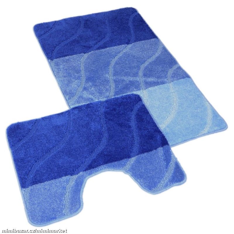 Koupelnová a WC předložka VLNY MODRÉ