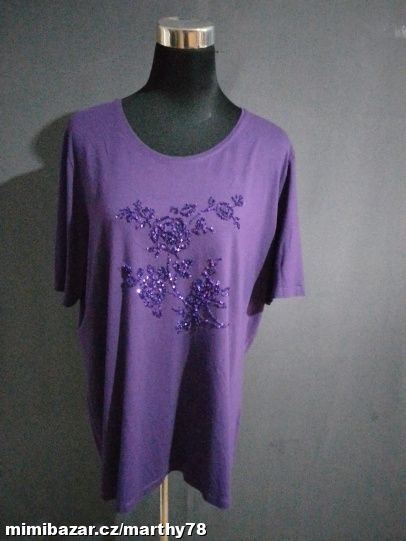 *** KRÁSNÉ DÁMSKÉ TRIKO S APLIKACÍ, VEL.XL ***