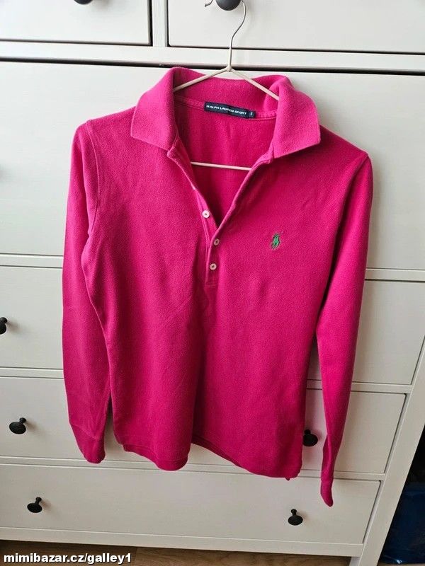 Polo triko s dlouhým rukávem, vel. S