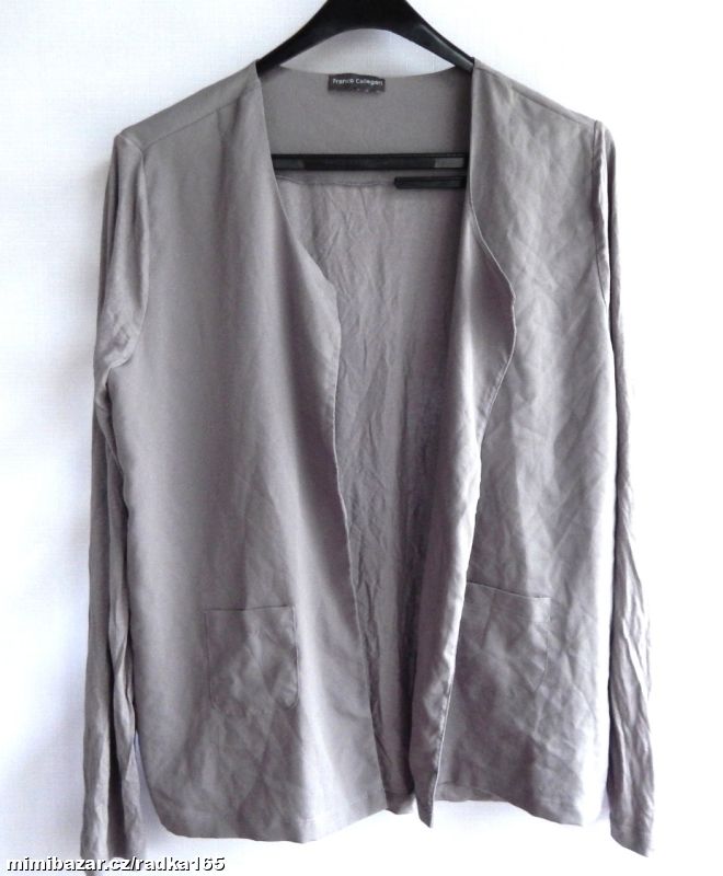 Šedý kombinovaný cardigan vel.46/48