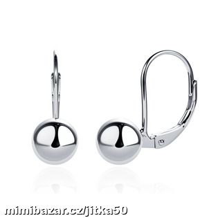 Stříbrné náušnice kuličky vel. 7mm
