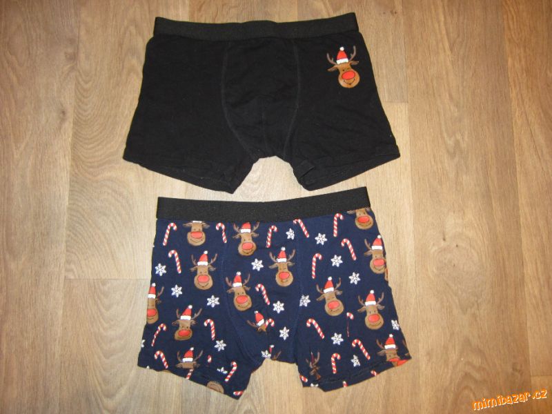 2x klučičí vánoční boxerky