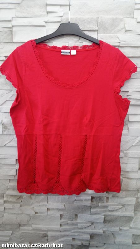 Červené tričko Basic line, vel. 44