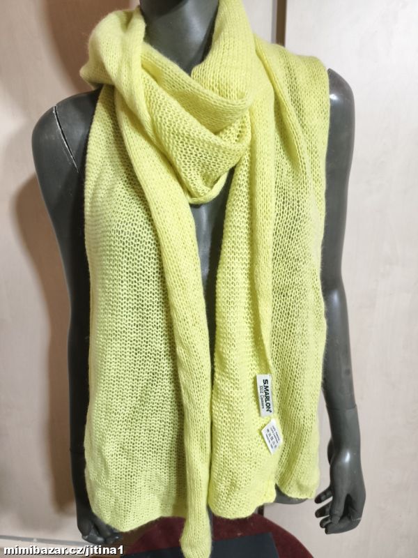 Žlutá kašmírová šála s.marlon