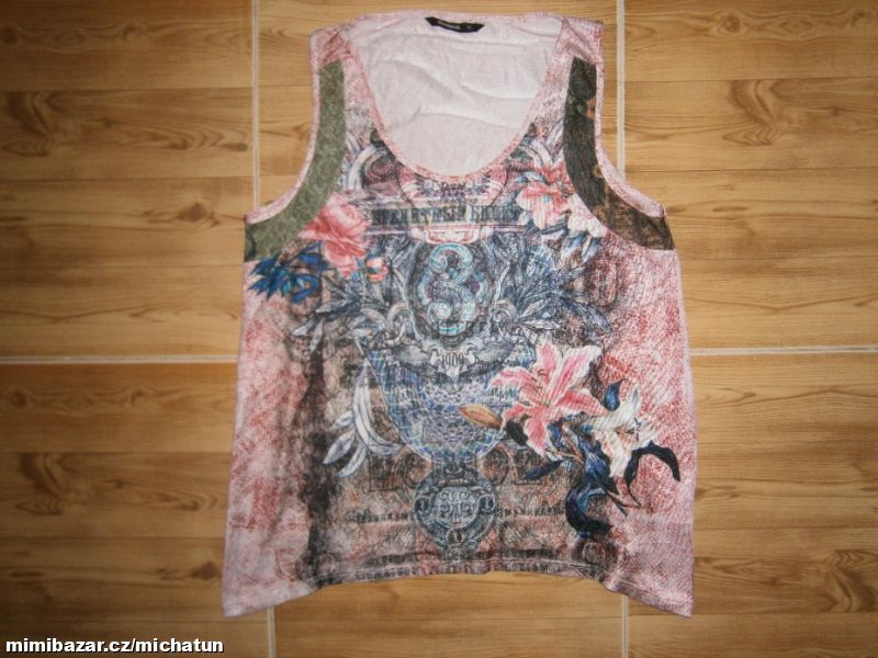 Luxusní třpytivý top značky DESIGUAL, vel.XL
