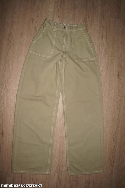 BERSHKA módní široké džíny vel.XS