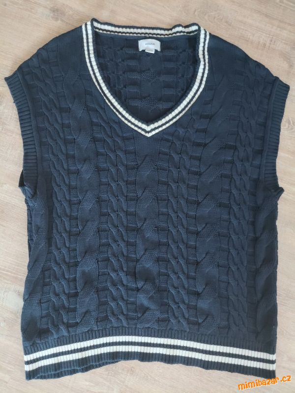 MODRÁ COPÁNKOVÁ OVERSIZE VESTA