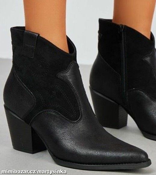 Dámské nízké kozačky na podpatku ZIMA 2025