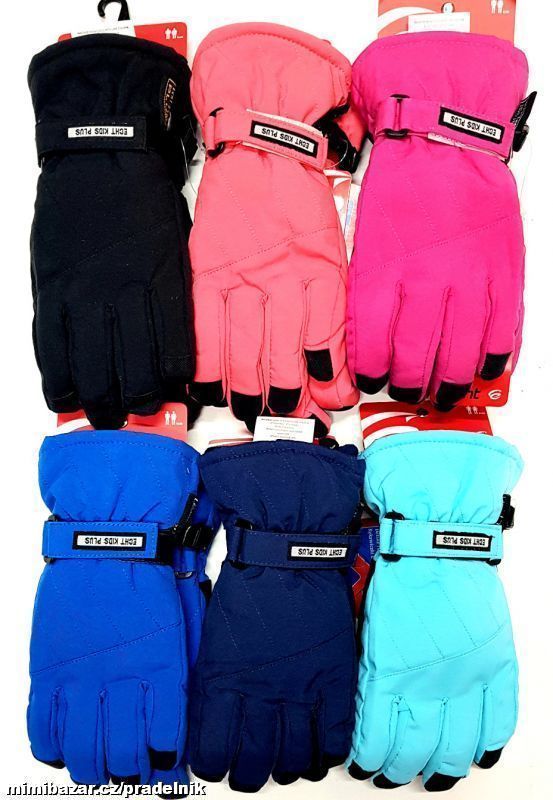 Zimní nepromokavé prstové rukavice vel. 4 až 9 let