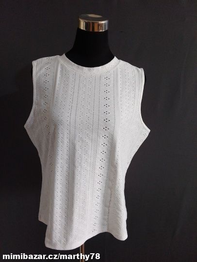 VÝPRODEJ : DÁMSKÝ TOPÍK S AŽUROU, VEL.L