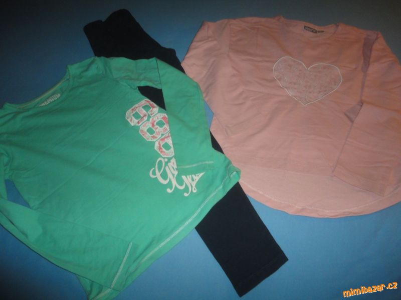 Triko, mikina, legíny, vel. 9-10 let, cena kus