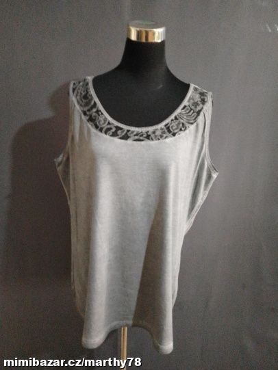 *** KRÁSNÝ DÁMSKÝ TOPÍK S KRAJKOU, VEL.XL ***