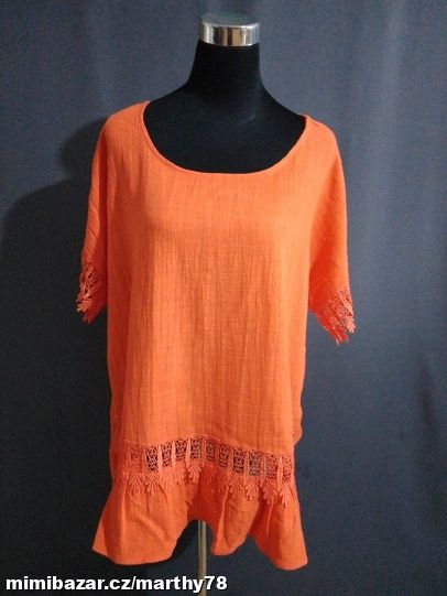 *** SKVĚLÁ DÁMSKÁ HALENKA S KRAJKOU, VEL.48/50 ***