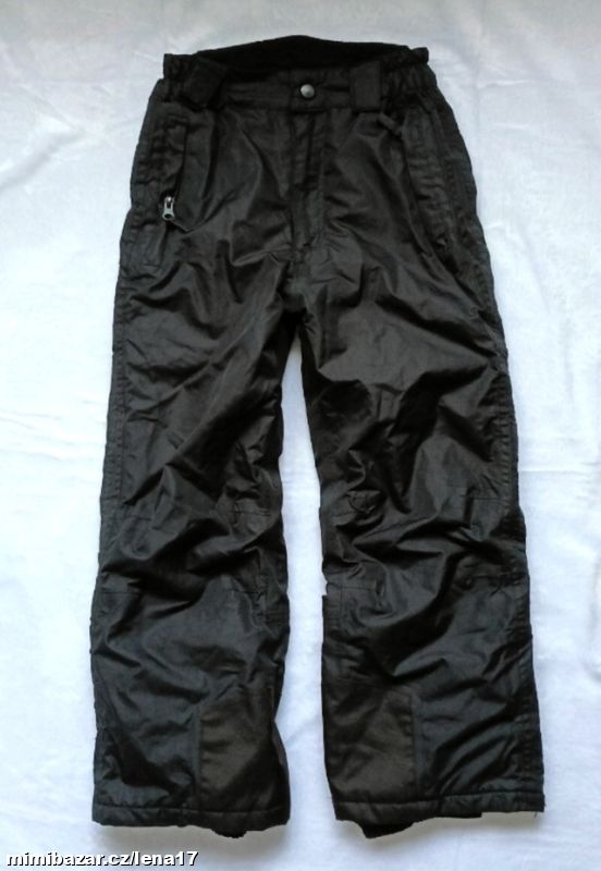 LYŽAŘSKÉ ČERNÉ KALHOTY-CRANE-7-8 let, 128 cm