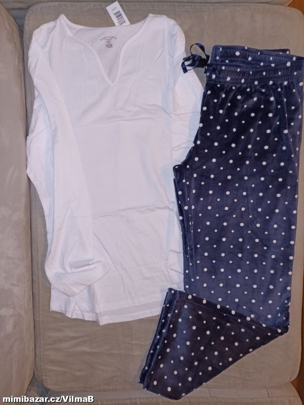 Značkový pyžamový set triko + kalhoty vel. XL