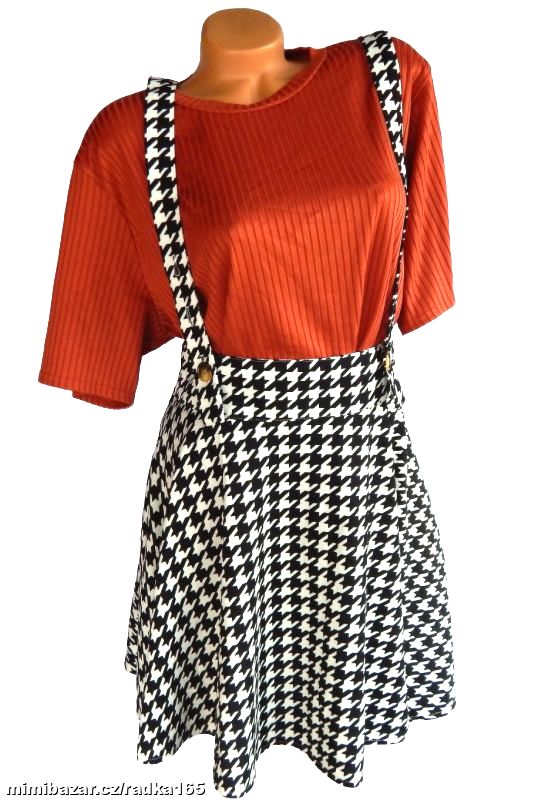 Moderní sukně s kšandami vel.XXL/44/46