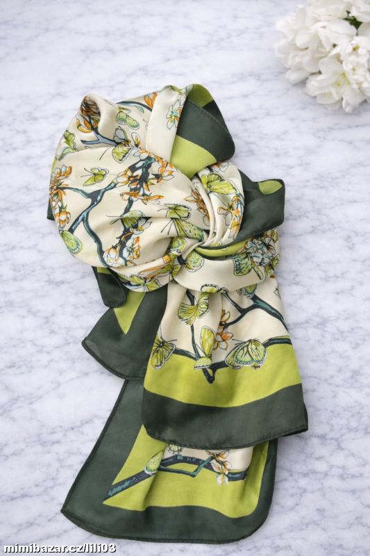 DÁMSKÝ VZOROVANÝ BAREVNÝ ŠÁTEK