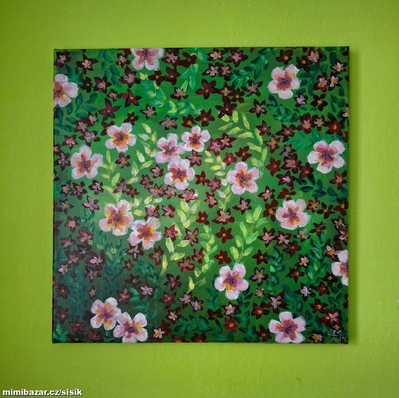 Obraz - malba akryl na plátno 40x40