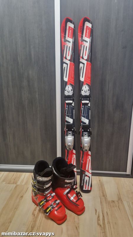 Lyže 120 Elan, lyžáky 24.0/24.5 287mm seřízené