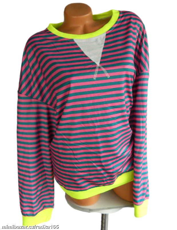 Mikina s neon zelenou vel.50/52