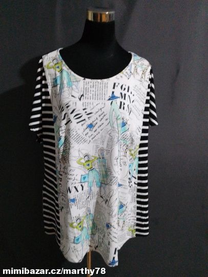 *** SKVĚLÉ DÁMSKÉ VZOROVANÉ TRIKO, VEL.4XL ***